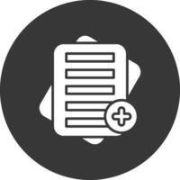 Notes Glyph Inverted Icon vector