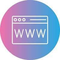 sitio web línea degradado circulo icono vector