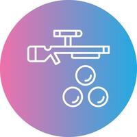 Paintball Line Gradient Circle Icon vector