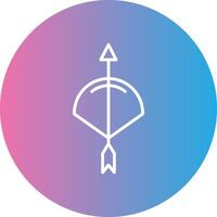 Archery Line Gradient Circle Icon vector