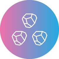 Boulder Line Gradient Circle Icon vector