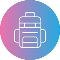 Bag Line Gradient Circle Icon vector