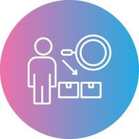 Product Supervision Line Gradient Circle Icon vector