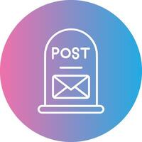 Post It Line Gradient Circle Icon vector