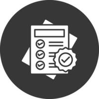 Notes Glyph Inverted Icon vector