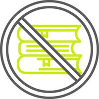 Prohibited Sign Line Two Color Icon vector