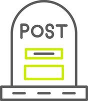 Post Line Two Color Icon vector