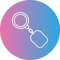 Key Ring Line Gradient Circle Icon vector