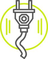 Plug-In Line Two Color Icon vector