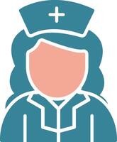 Nursing Glyph Two Color Icon vector