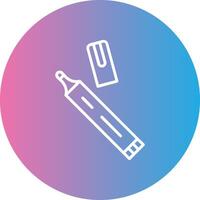 Pen Line Gradient Circle Icon vector