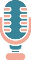 Microphone Glyph Two Color Icon vector