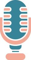 Microphone Glyph Two Color Icon vector