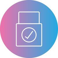 Smart Door Lock Line Gradient Circle Icon vector