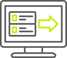 Data Transfer Line Two Color Icon vector