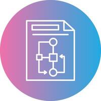 Document Line Gradient Circle Icon vector