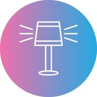 Lamp Line Gradient Circle Icon vector