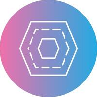 Nut Line Gradient Circle Icon vector