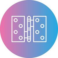 Hinge Line Gradient Circle Icon vector