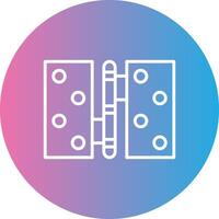 Hinge Line Gradient Circle Icon vector