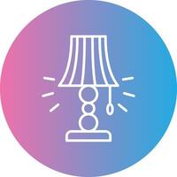 Lamp Line Gradient Circle Icon vector