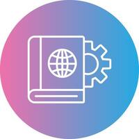 Educational Technology Line Gradient Circle Icon vector
