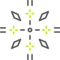 Firework Line Two Color Icon vector