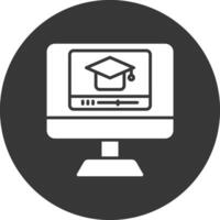 Educational Glyph Inverted Icon vector