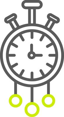 Clock Line Two Color Icon