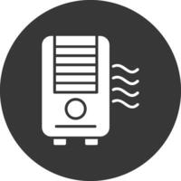 Air Purifier Glyph Inverted Icon vector