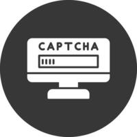 Captcha Glyph Inverted Icon vector