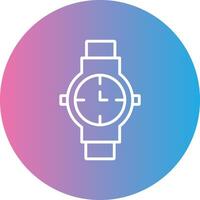 reloj línea degradado circulo icono vector