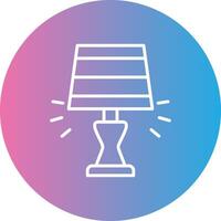 Lamp Line Gradient Circle Icon vector