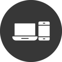 Devices Glyph Inverted Icon vector