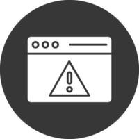 Access Denied Glyph Inverted Icon vector