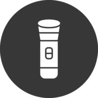 Torch Glyph Inverted Icon vector