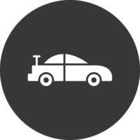 Car Glyph Inverted Icon vector