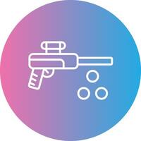 Paintbal Line Gradient Circle Icon vector