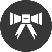 Bow Glyph Inverted Icon vector