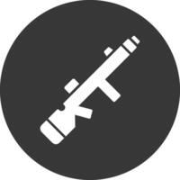 Gun Glyph Inverted Icon vector