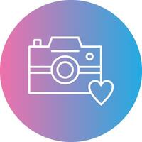 Photo Camera Line Gradient Circle Icon vector