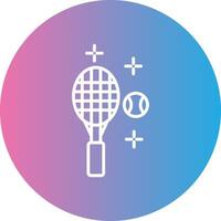 tenis línea degradado circulo icono vector