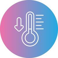 Thermometer Line Gradient Circle Icon vector