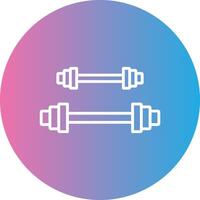 Weightlifting Line Gradient Circle Icon vector