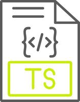 Ts Line Two Color Icon vector