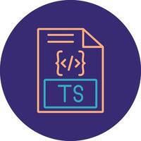 Ts Line Two Color Circle Icon vector
