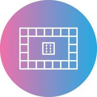 Board Games Line Gradient Circle Icon vector