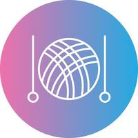 Knitting Line Gradient Circle Icon vector