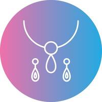 Jewelry Line Gradient Circle Icon vector