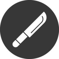 Knife Glyph Inverted Icon vector